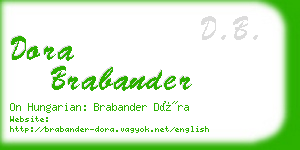 dora brabander business card